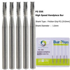 Wave Dental Carbide Bur FG330 Round 1/4 2 4 6 8 557 Friction Grip High Speed Bur