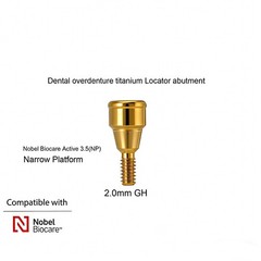 US Dental Ti Abutment NP fit Zest Locator for NobelBiocare NobelActive Implants