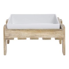 HUBERT® Tall 1/2 Size Mango Wood Riser – 14 1/4″L x 10 9/10″W x 6 1/2″H