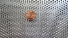 1/8″ HOLES—18 GAUGE 304 STAINLESS PERFORATED SHEET– 11″ X 24″