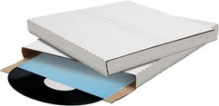 50 Pack Vinyl Record Mailers – Adjustable Depth Corrugated LP Shipping Boxes – W