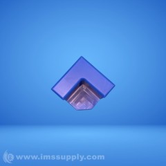 2 inch x 2 inch x 3 inch Blue Right Angle Threaded Block FNIP