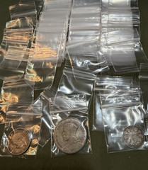 50 Clear Zip Seal Poly Bags for Jewelry, Coins, & Small Items – 2″ x 1.5″