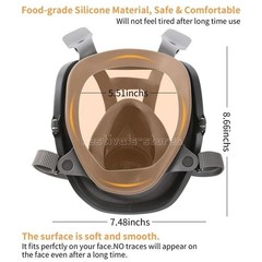 Full Face Gas Mask Painting Spraying Respirator W/Filters For 6800 Facepiece US