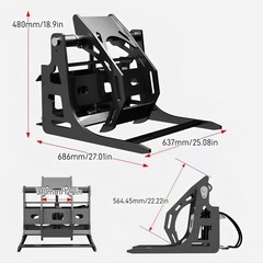 15 HP Mini Skid Steer Loader B&S Hydraulic System Electric Start W/ 7 Attachment