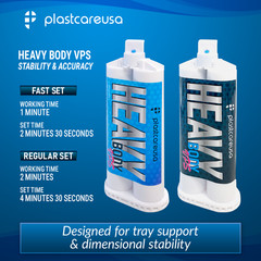 4 x Heavy Body Regular Set Dental Vinyl Polysiloxane Impression Material VPS PVS