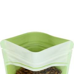 Clear Green Resealable Zip Poly Plastic Bag Pouch Hang Hole Option