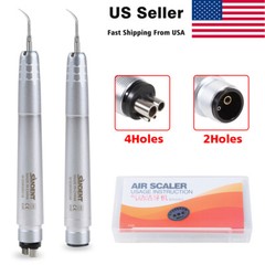USA Dental Ultrasonic Air Perio Scaler Handpiece Hygienist 2 & 4-Holes 3 Tips CE
