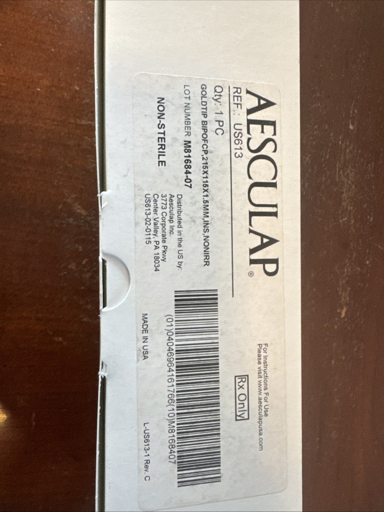 Aesculap bipolar forcep – 215 X 115 X 1.5MM Insulated None Irrigating – US613