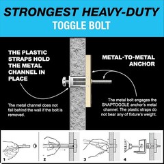 Toggler 24014 1/4″ x 20 Wall Anchors with No Bolts (Box of 100)