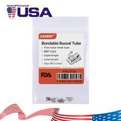 AZDENT Dental Orthodontic 1st Molar Buccal Tubes Bondable MBT/Roth.022 Non-conv