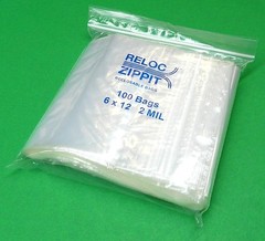 6×12 Reloc Zippit Reclosable 2mil Clear 6″ x 12″ Zip Seal Lock Bags 400 Pcs