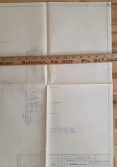 Set of 2 Oliver Corp. Factory Blueprints (1967 & 1980) – South Bend, IN Plant
