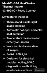 Ideal Heatseeker Thermal Imager Model 61-844 with Carry Case