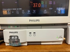 Philips IntelliVue MP70 Monitor w/ G5 Gas & X2 Transport ECG NIBP IBP SpO