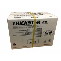 SAS THICKSTER Textured Blue Powdered Latex (Case of 10 boxes) 500 Gloves LARGE