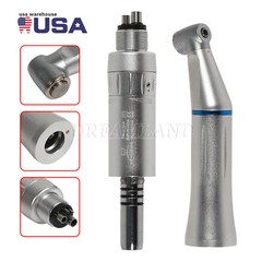 Dental Slow Low Speed Handpiece Push Contra Angle NSK Style Air Motor 4Holes