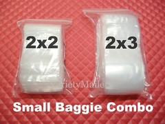 200 Small Clear Seal-Top 2×2 & 2×3 Reclosable Plastic Bags 2Mil Jewelry Baggies