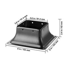 VEVOR 4Pcs 4×4 Post Base Brackets Heavy Duty for Standard Wood Post Anchor