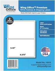 1000 / Shipping Labels / Wing Office / Premium Round Corner / Self-Adhesive