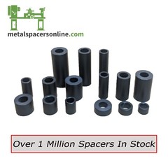 Black Anodize Aluminum Spacer Bushing 3/4″ OD x 5/16″ ID–Fits M8 or 5/16″ Bolts