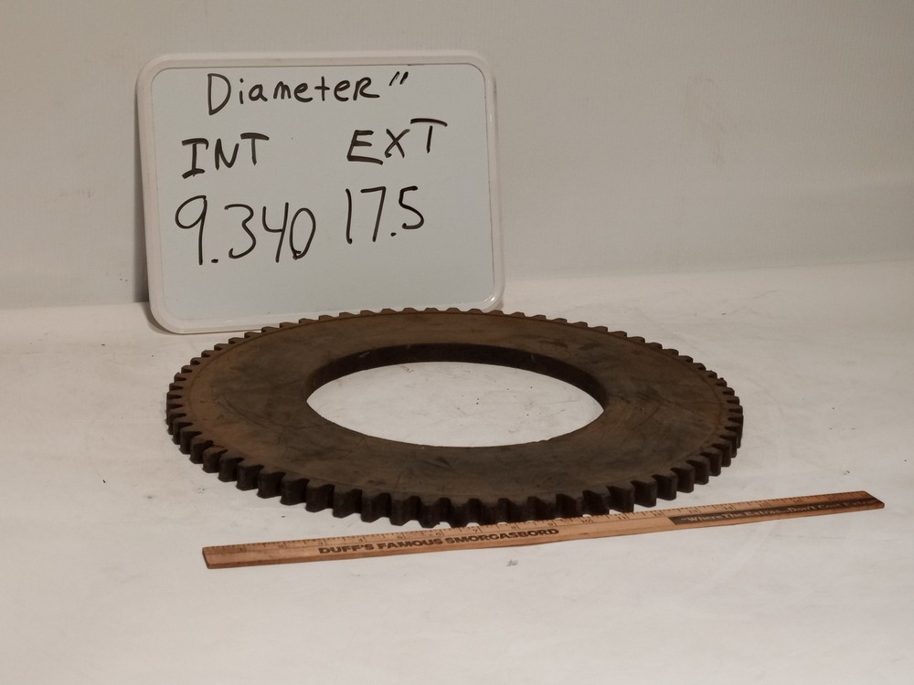 Unbranded 17.5OD 9.340ID steel ring gear industrial machine gear as shown