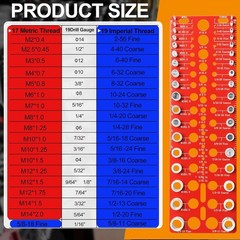 55 Nut and Bolt Thread Checker Thread Checker Standard and Metric…..
