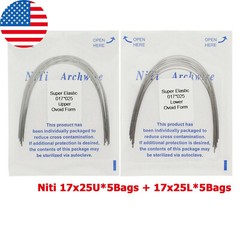 100PCS Dental Orthodontic Arch Wire Niti Stainless Steel Round Rectangular Ovoid