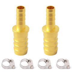 Brass Hose Barb Reducer, 3/8″ to 5/16″ Hose ID, Reducing Barbed Hose Splicer Men
