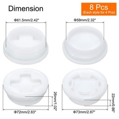 4Pcs Coarse Thread 4Pcs Fine Thread Bung Plug Bung Cap for Plastic Drums
