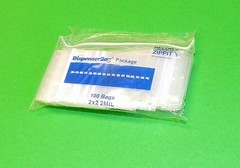 100 2″ x 2″ Zip Seal Lock Bags 2Mil Clear Squeezez Slide Reclosable 2×2 Baggies