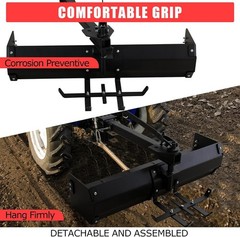 Tow Behind Box Scraper Lawn Tractor Attachments for ATV UTV Tractor Mower Black