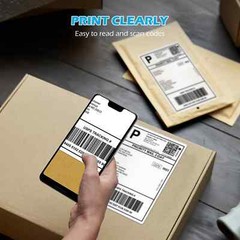 1000 4 x 6 Fanfold Direct Thermal Shipping Labels White For Zebra Rollo Printer