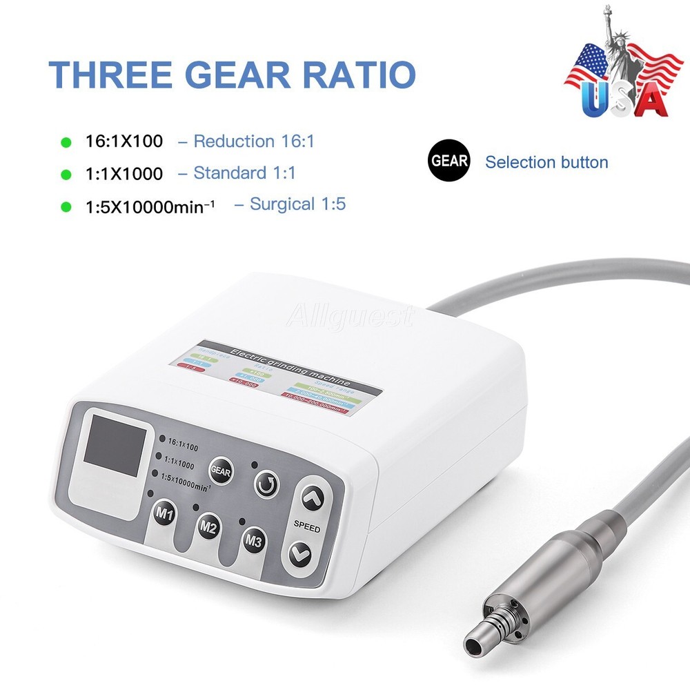 Dental Brushless LED Electric Micro Motor Internal Spray E-type 1:1/1:5/16:1 USA