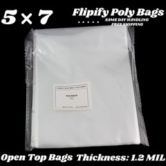5×7 Clear PolyBags Flat Open Top Plastic Cellophane Treat Bakery Cookies Candies