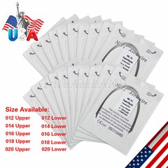 100 PCS dental orthodontic super elastic niti round arch wires Ovoid form 10 bag
