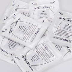 Dental Orthodontic TMA Beta Arch Wire Ti-Mo Alloy Round Ovoid/Natural 012-020