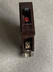 Wadsworth A120NI 20 Amp 1 Pole 1P Type A Metal FOOT Breaker A120N A120