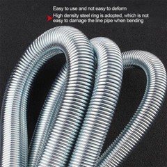 5pcs 21cm Spring Bending Tube Pipe Bender 1/4″ 5/16″ 3/8″ 1/2″ 5/8″ Silver Set