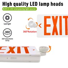 LED Exit Sign lamp & Emergency Light – Dual LED Lamp UL-94 Fire Resistance light