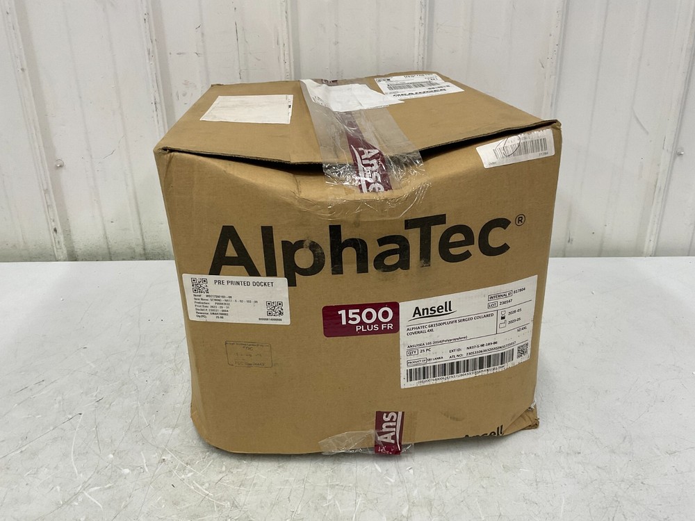 ALPHATEC – 68-1500 PLUS FR (Case of 25) Coveralls 4XL Blue,