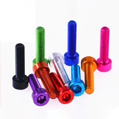 M6 Aluminum Alloy Allen Hex Socket Cap Head Screws Bolts Thread Length 8mm- 40mm