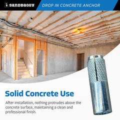 Sandbaggy 1/2″ Drop In Concrete Anchor – Coil Threaded (Zinc Plated)