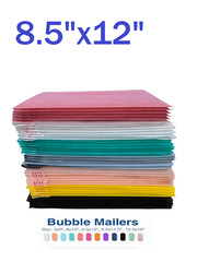 8.5×12 (8.5×11) Poly Bubble Mailers Shipping Mailing Padded Bags Envelopes Color