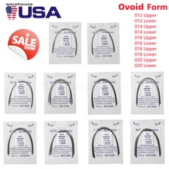 100 PCS dental orthodontic super elastic niti round arch wires Ovoid form 10 bag