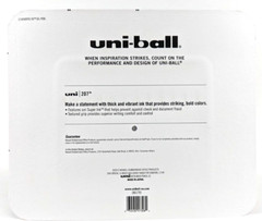 Uni-Ball 207 Gel Pens Retractable 0.7mm Medium-Tip Blue Black Ink, 12 Count