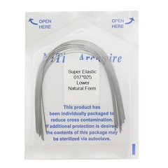 Dental Orthodontic Arch Wire Niti Super Elastic Round Rectangular Ovoid Natural