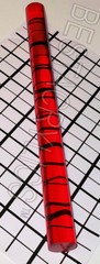 1” DIAMETER CLEAR TRANSLUCENT RED ACRYLIC PLEXIGLASS LUCITE ROD 12” INCH LONG