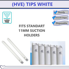 Dental Disposable HVE Suction Tips, 25-1000/Bx Vented High-Volume Evacuation Tip