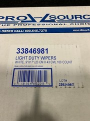 PRO SOURCE 33846981 Light Duty Wipers 9″x17″, Box of 100